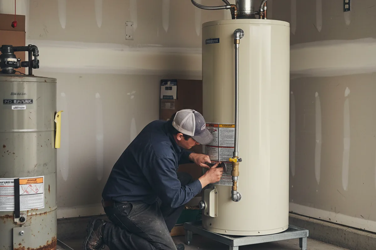 Water heater and shutoff valve replacement in Benham