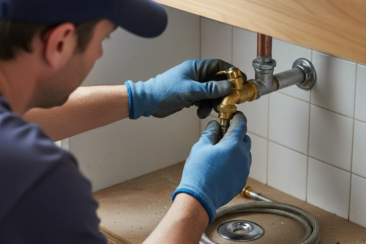 Shutoff valve and fitting work during Faucet and Fixture Repair in Benham